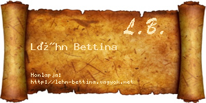 Léhn Bettina névjegykártya
